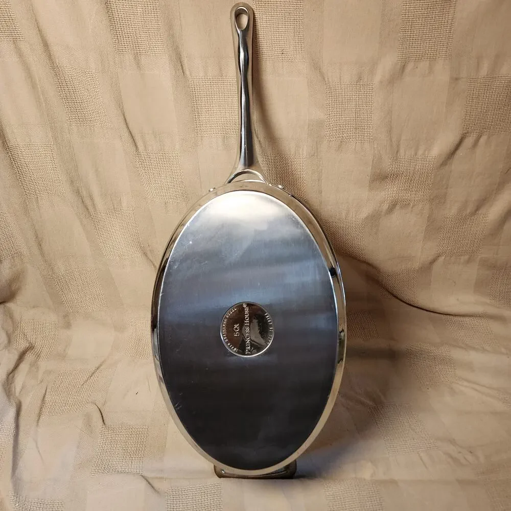 Princess House Stainless Steel 5-Qt. Oval Sauté Pan-NEW